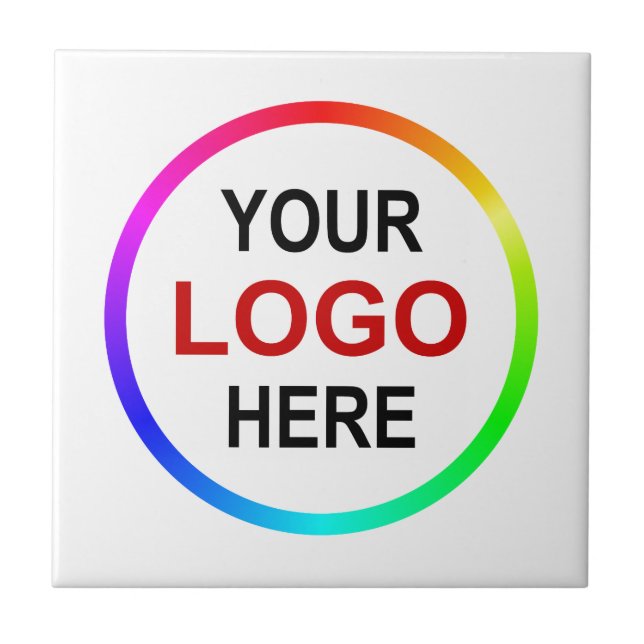 Personalized company logo ceramic tile (Front)