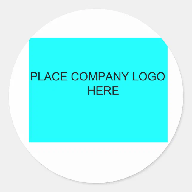 Round Color Sticker Logo Personalized Company Logo Classic Round Sticker | Zazzle