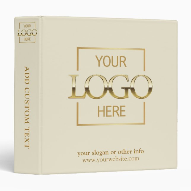 Personalized Company Logo Corporate Records Office 3 Ring Binder (Front/Spine)