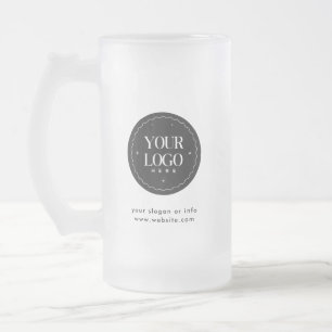 Personalized Company Logo Custom Business Gift Frosted Glass Beer Mug