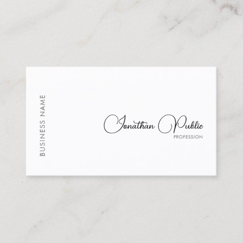 Personalized Company Logo Elegant Typography Business Card