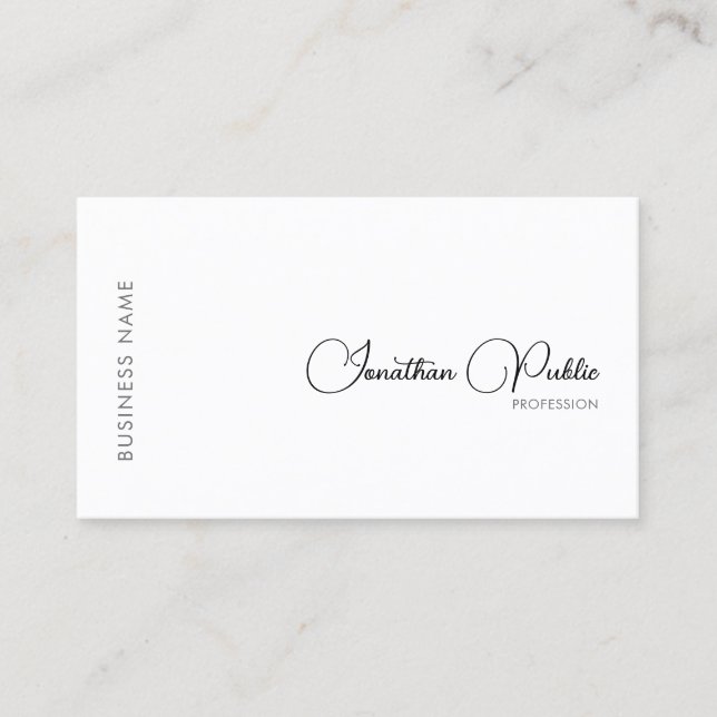 Personalized Company Logo Elegant Typography Business Card (Front)