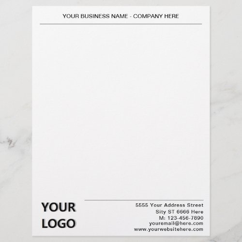 Personalized Company Logo Name Address Letterhead