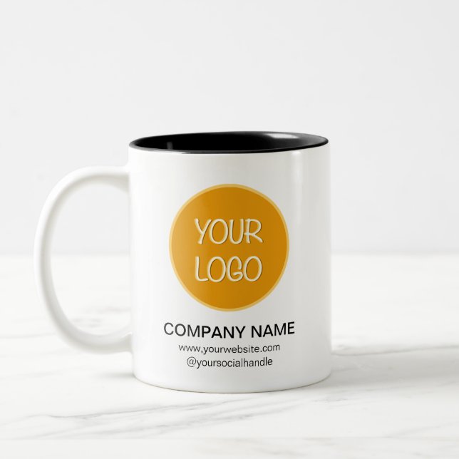 Personalized Company Logo Promotional Business Two-Tone Coffee Mug (Left)