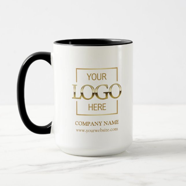 Personalized Company Logo Promotional Office Mug (Left)