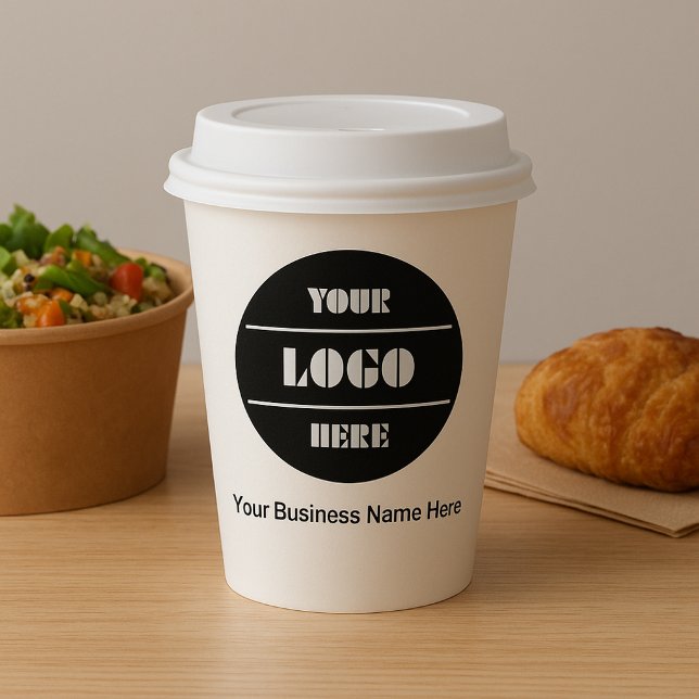 Personalized Company Logo Promotional Paper Cup (Customizable Logo Paper Cup)