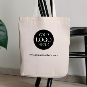 Personalized Company Logo Simple Business Shopping Tote Bag