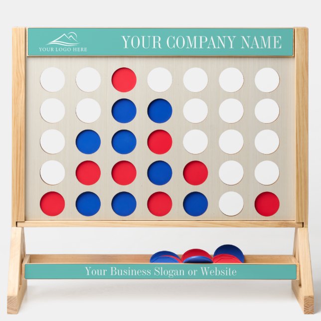 Personalized Company Logo Teal Promotional Fast Four (Front)