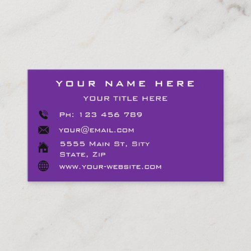 Personalized Company Logo Text Info Business Card