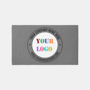 Personalized Company Logo Text Rug Choose Colors