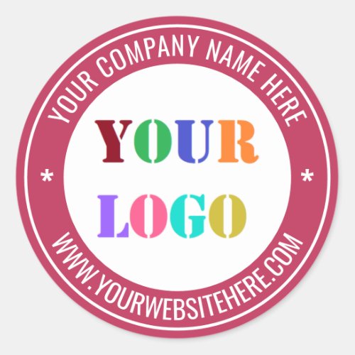 Personalized Company Logo Text Sticker Your Colors
