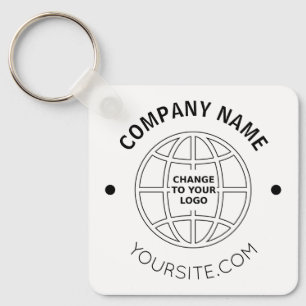 PERSONALIZED COMPANY LOGO WEB ADDRESS CLASSIC ROUN KEYCHAIN