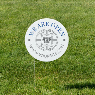 PERSONALIZED COMPANY LOGO WEB ADDRESS GARDEN SIGN