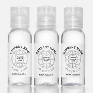 PERSONALIZED COMPANY LOGO WEB ADDRESS HAND SANITIZER
