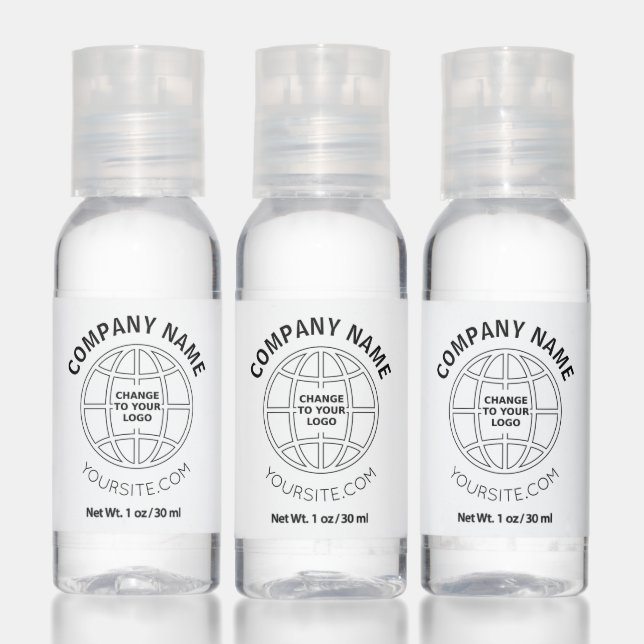 PERSONALIZED COMPANY LOGO WEB ADDRESS HAND SANITIZER (Set)