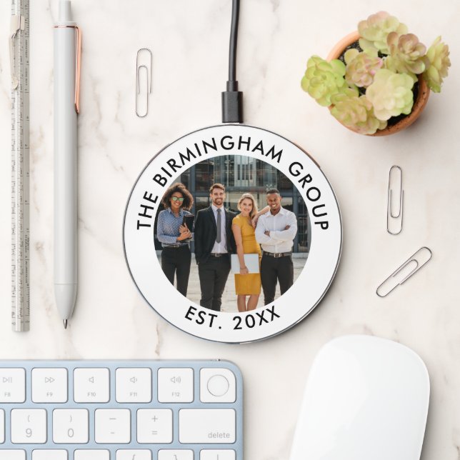 Personalized Company Photo Corporate Wireless Charger (Desk)