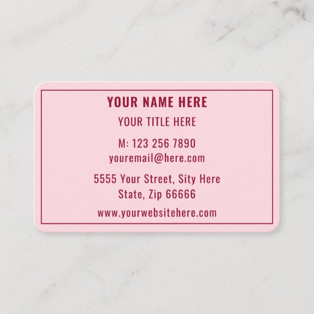 Personalized Company Promotional Business Card (Front)