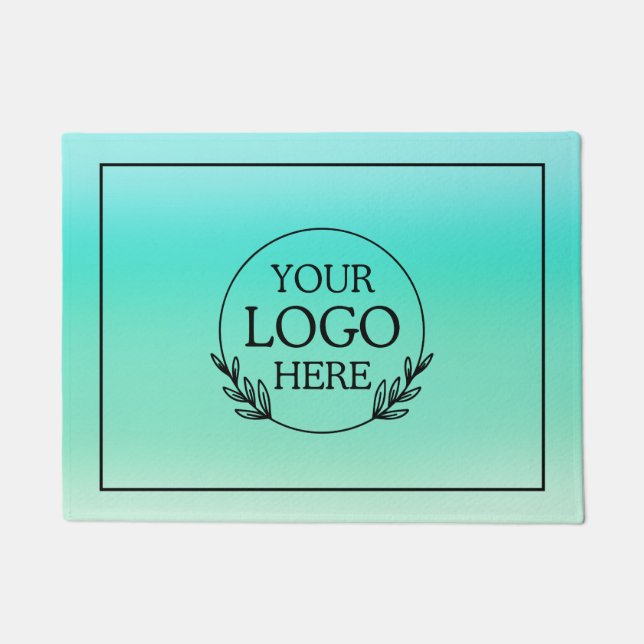 Personalized Company Welcome Mat with  Logo Here (Front)