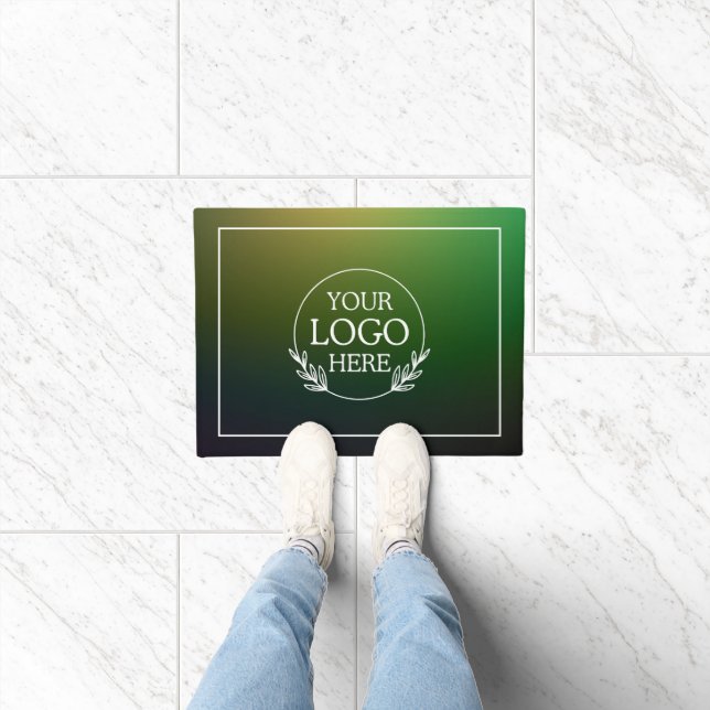 Personalized Company Welcome Mat with  Logo Here (Indoor)