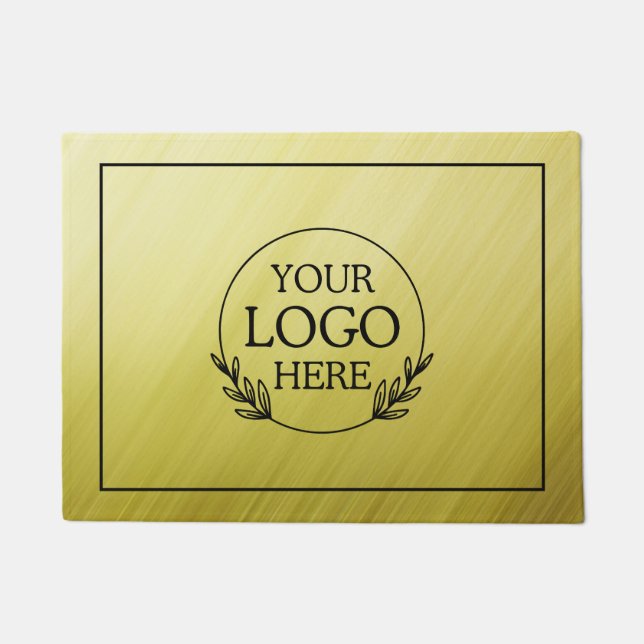 Personalized Company Welcome Mat with  Logo Here (Front)