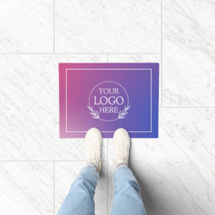 Personalized Company Welcome Mat with Logo Here