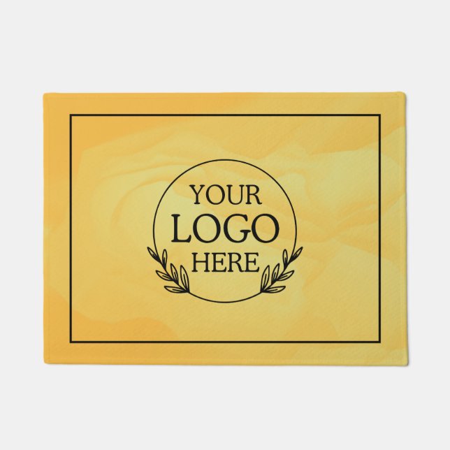 Personalized Company Welcome Mat with  Logo Here (Front)