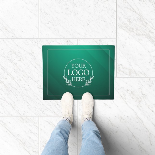 Personalized Company Welcome Mat with  Logo Here (Indoor)