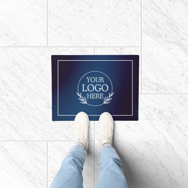 Personalized Company Welcome Mat with  Logo Here (Indoor)