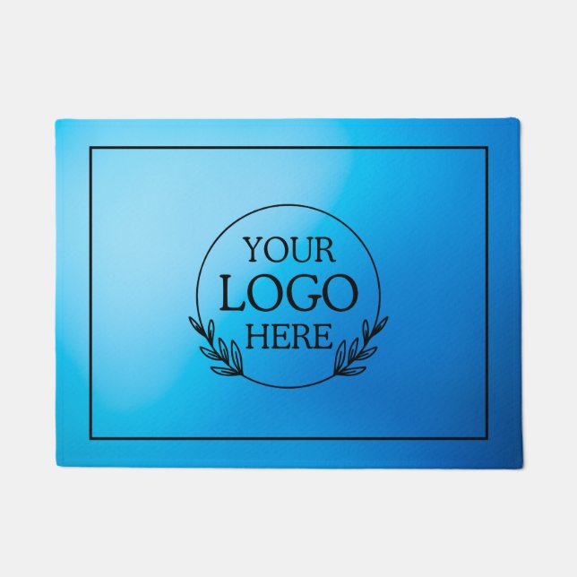 Personalized Company Welcome Mat with  Logo Here (Front)