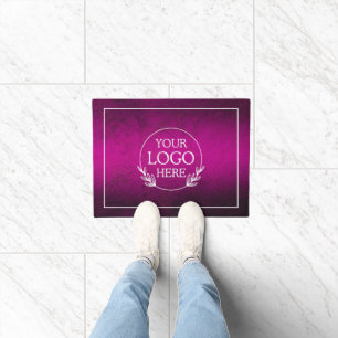 Personalized Company Welcome Mat with  Logo Here