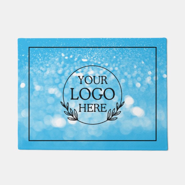 Personalized Company Welcome Mat with  Logo Here (Front)