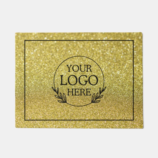 Personalized Company Welcome Mat with  Logo Here (Front)