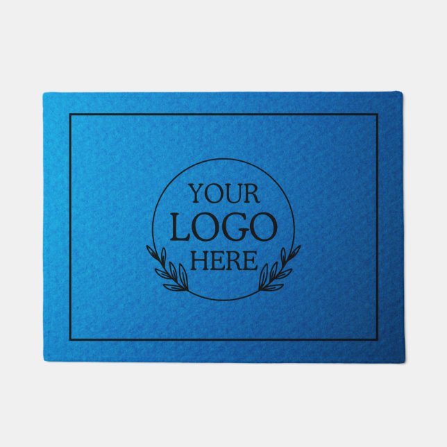 Personalized Company Welcome Mat with  Logo Here (Front)