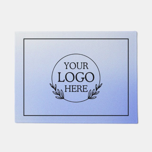 Personalized Company Welcome Mat with  Logo Here (Front)