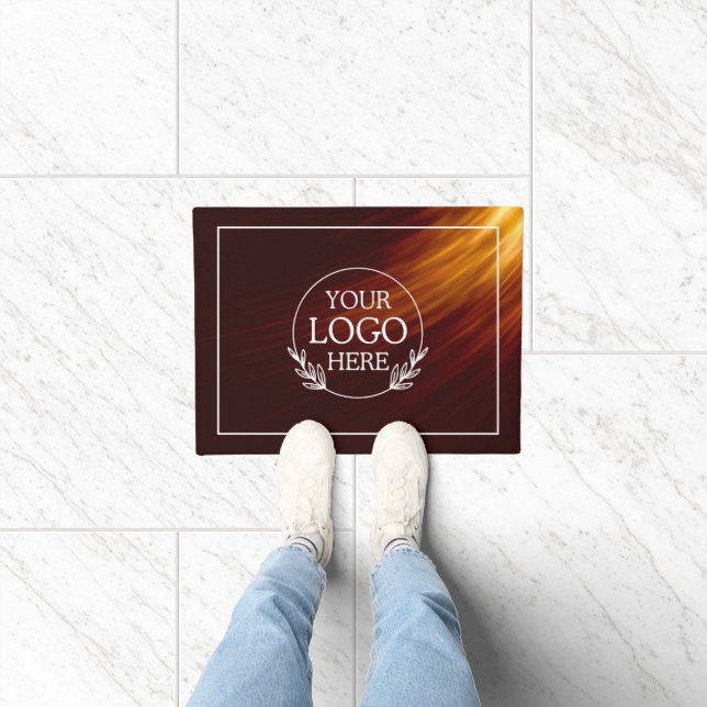 Personalized Company Welcome Mat with  Logo Here (Indoor)