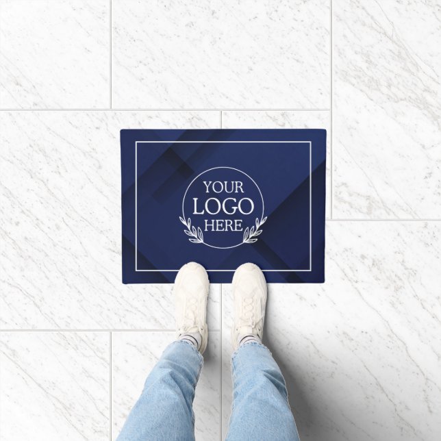 Personalized Company Welcome Mat with  Logo Here (Indoor)