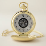 Personalized Compass - Look Pocket Watch<br><div class="desc">Personalized Compass-Look design features the look of a compass in design center, with a marble-like appearance as background. In a handsome script, just below the center "compass-design" appears the name that you provide.</div>