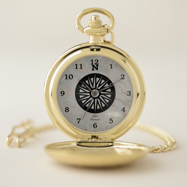 Personalized Compass - Look Pocket Watch (Inside)