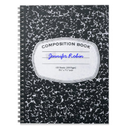 Personalized Composition Style Notebook