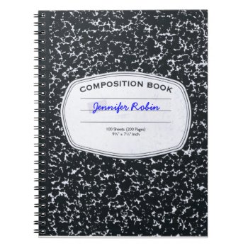 Personalized Composition Style Notebook by WarmCoffee at Zazzle