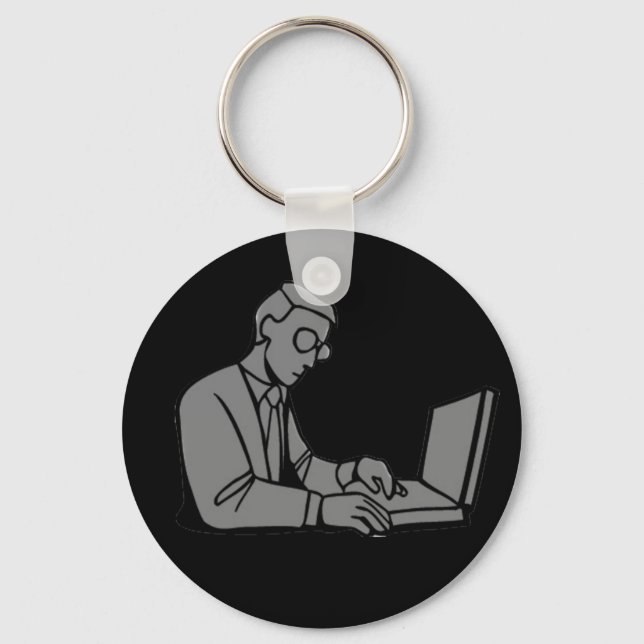 Personalized Computer Care Keychain (Front)