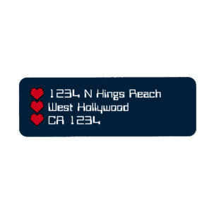 Personalized Computer Game Heart Label