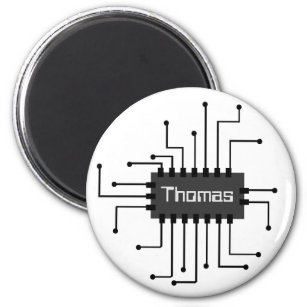 Personalized Computer IC Chip Image Magnet
