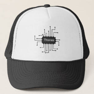 Personalized Computer IC Chip Image Trucker Hat