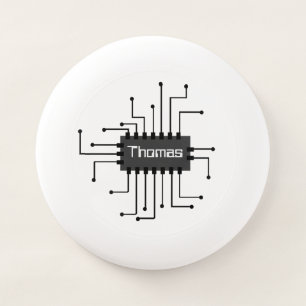 Personalized Computer IC Chip Image Wham-O Frisbee