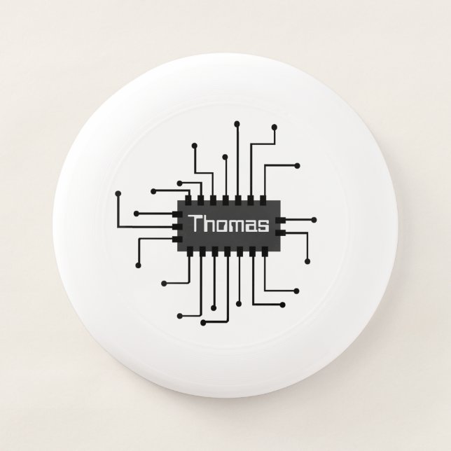 Personalized Computer IC Chip Image Wham-O Frisbee (Front)