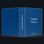 Personalized Computer Science Mastery 3 Ring Binder<br><div class="desc">Elevate your organization with this navy blue gem. Customize it with your name for a personal touch. Keep coding projects,  notes,  and references in one place. Seamlessly transition from a binder to an organizer,  maximizing your computer science journey.</div>