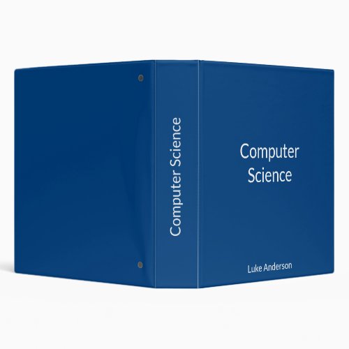 Personalized Computer Science Mastery 3 Ring Binder