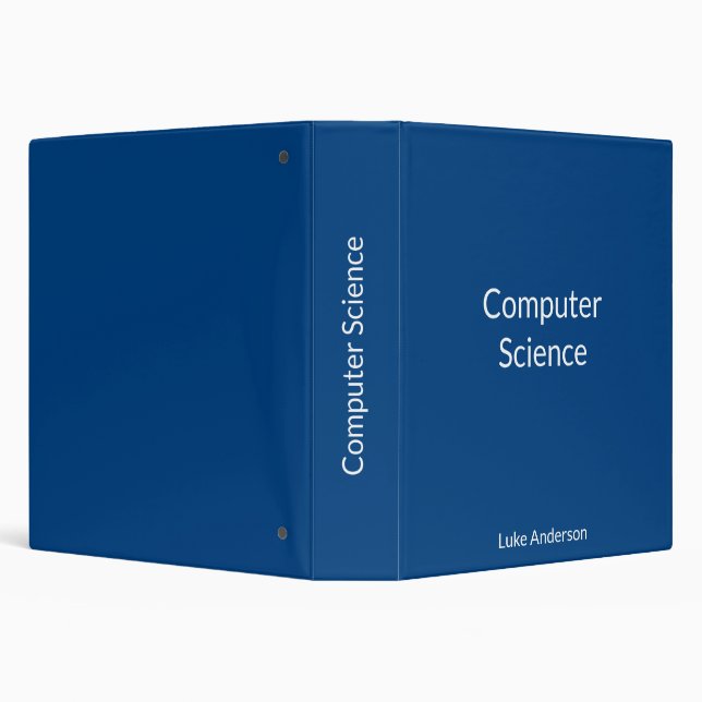 Personalized Computer Science Mastery 3 Ring Binder (Background)