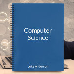 Personalized Computer Science Mastery Notebook<br><div class="desc">Introducing the Computer Science Notebook in calming "Navy Blue." Enhance focus,  studying,  and organization with this modern hue. The "Lato" font lends a professional touch. Personalize with your name for a unique touch. Dive into coding and algorithms with a color that embodies precision and organization</div>